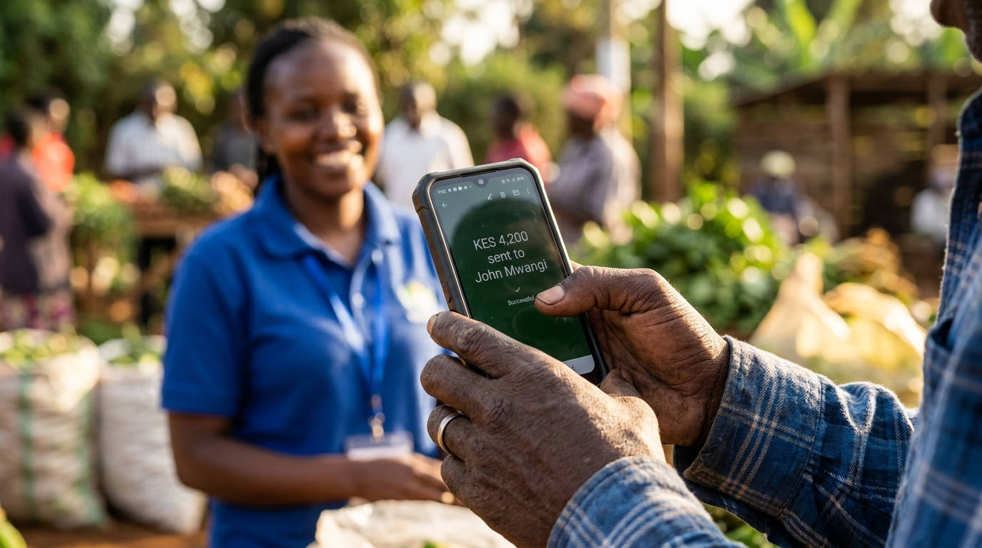 Mobile payment to farmer